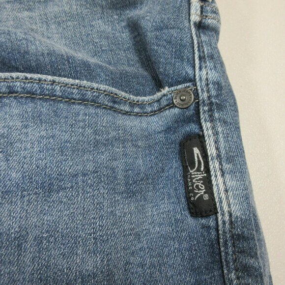 Silver Jeans mens medium wash distressed Eddie Relaxed tapered 42x30 NWT - Picture 5 of 11
